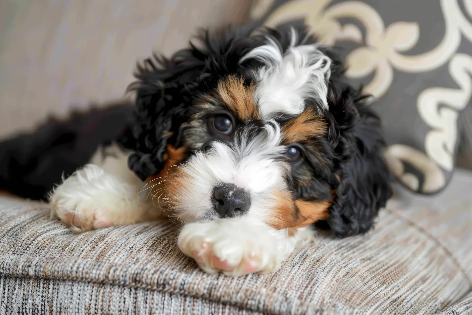 a bernedoodle puppy
