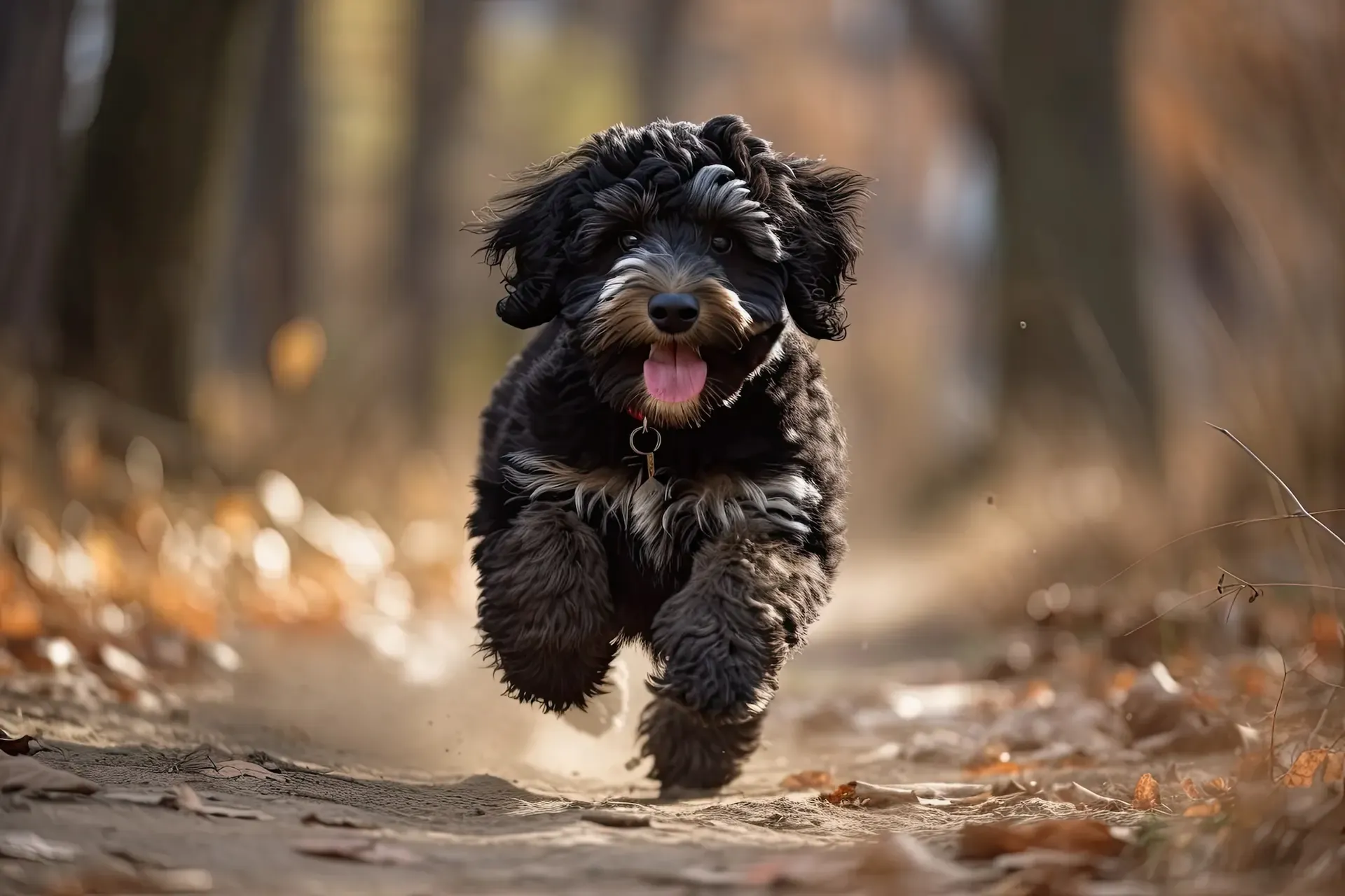 a puppy running