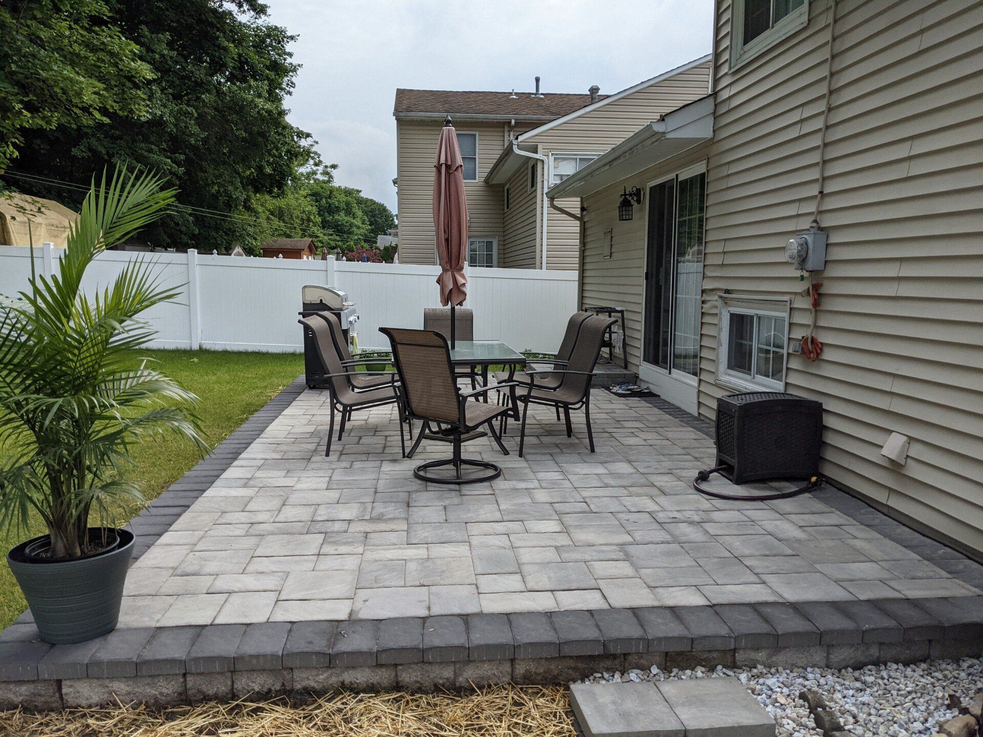 Garden Backyard Paver Patio — TM Landscaping LLC