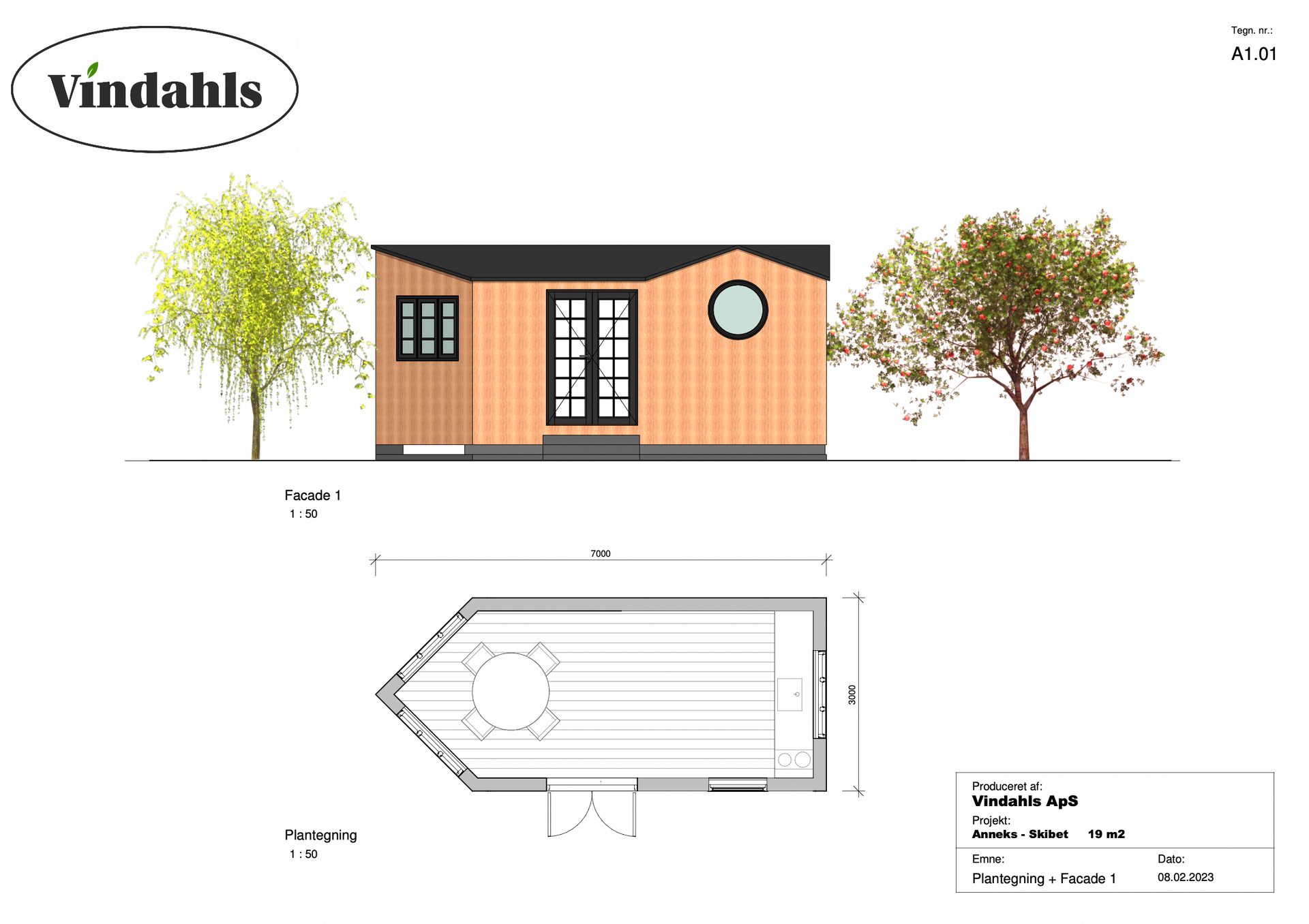 plantegning af vores anneks model skibet