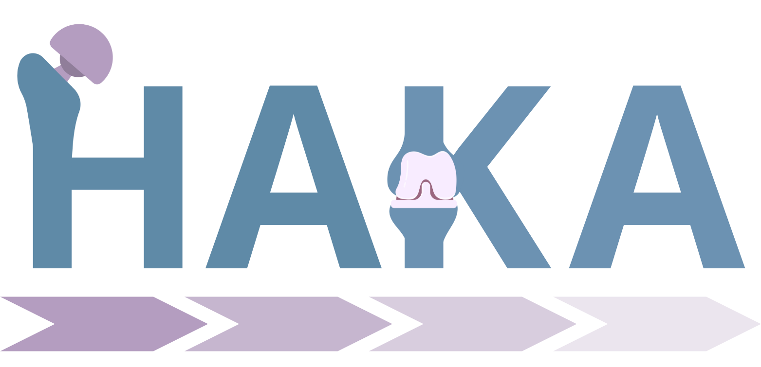 Click on the logo for practical information about the study HAKA routinematige controle na heup of knie prothese