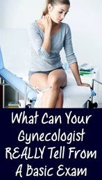 Woman's legs on a doctor's exam table