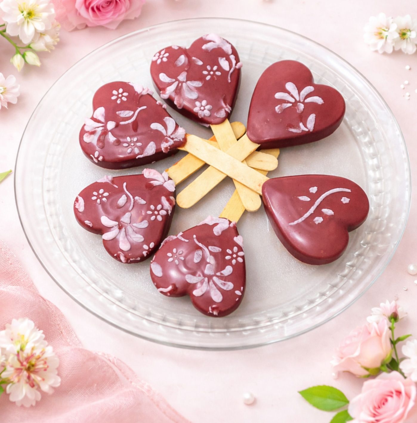 heart cake pops