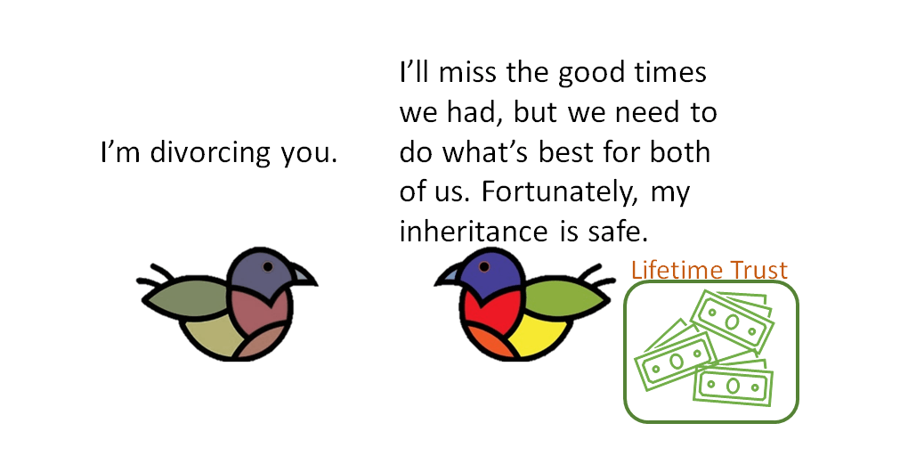 birds divorcing with proper estate planning