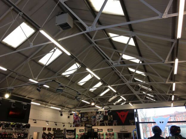a store with a sign that says dainese on it