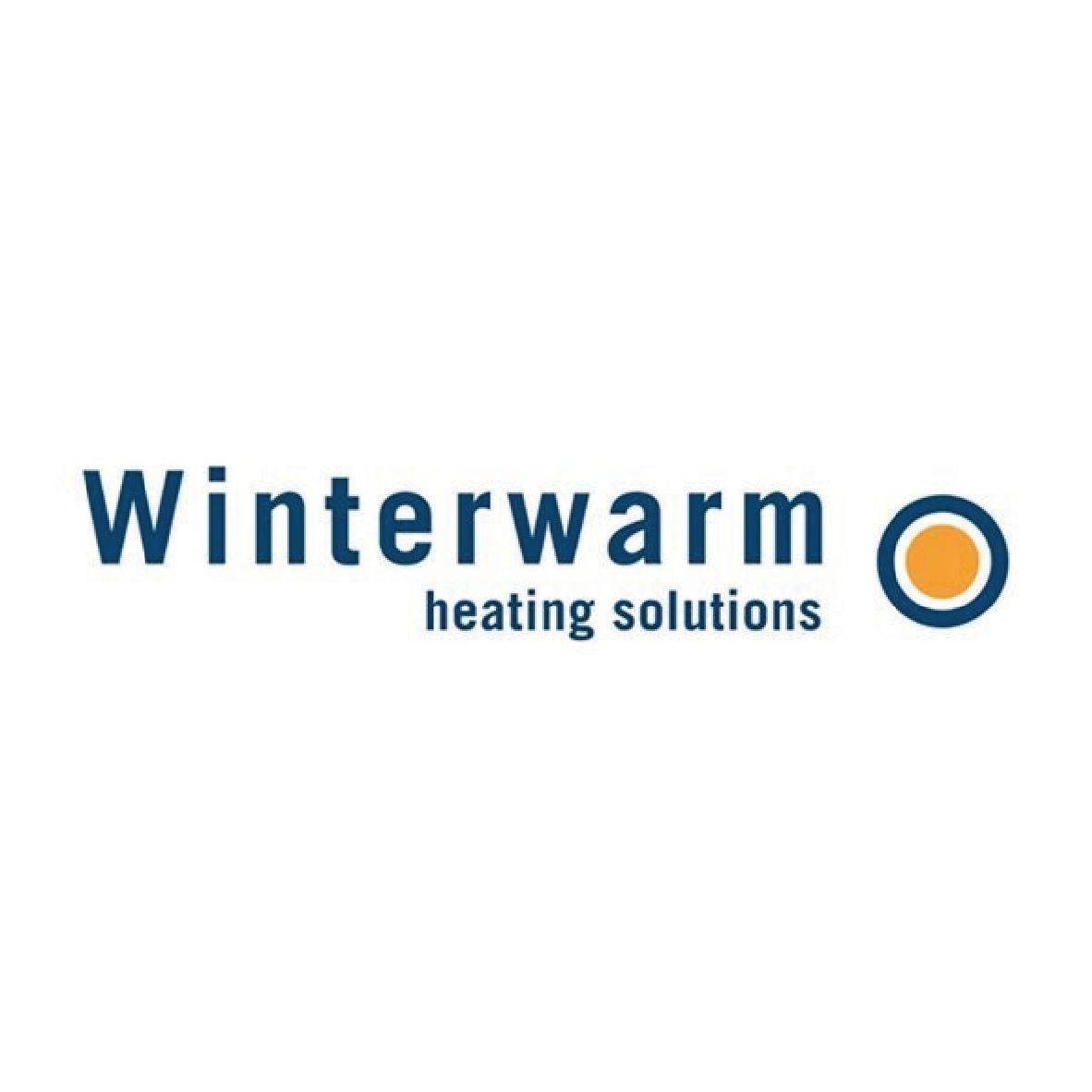 Winterwarm heating solutions logo in blue and orange on a white background