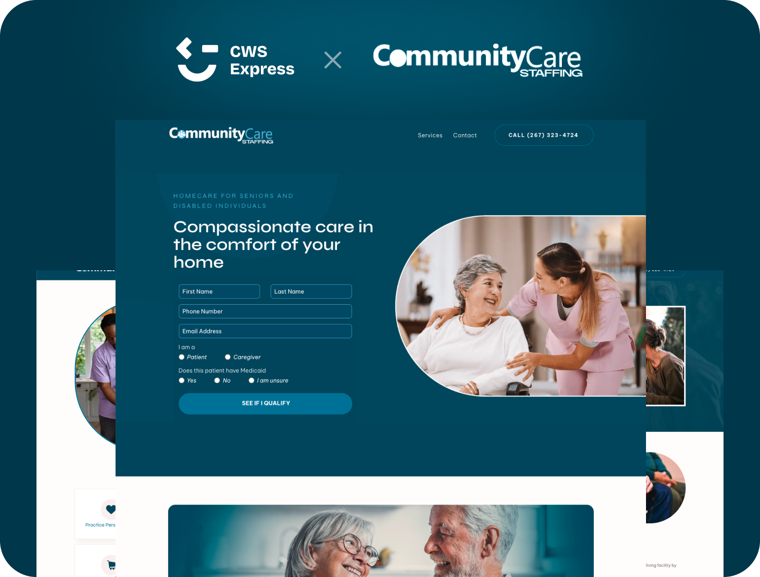 Community Care Staffing  project mockup