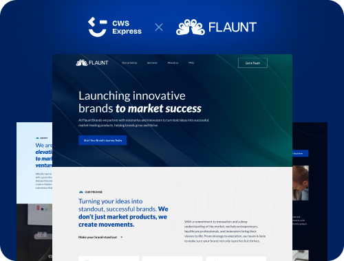 Flaunt brands project mockup