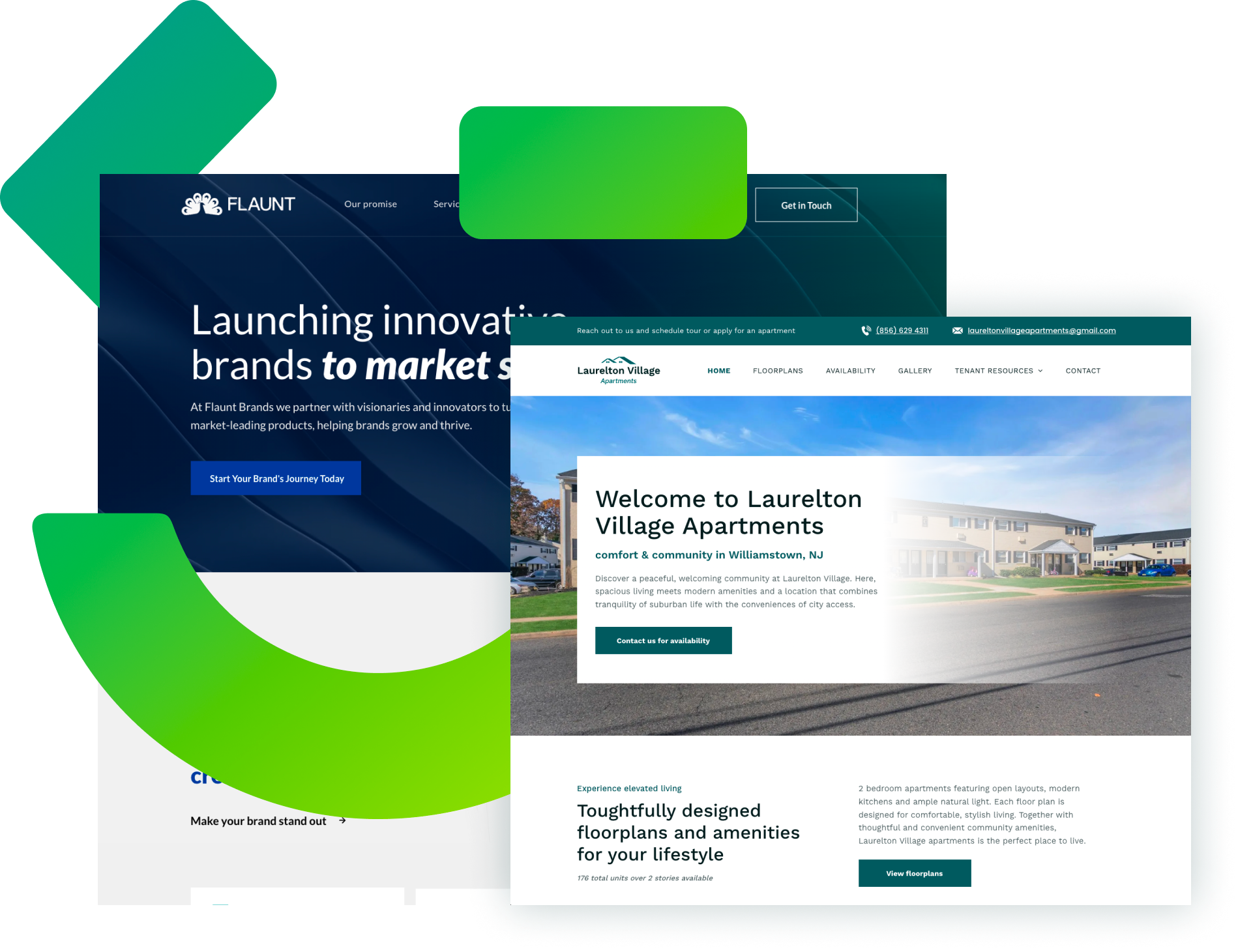 Express website mockups
