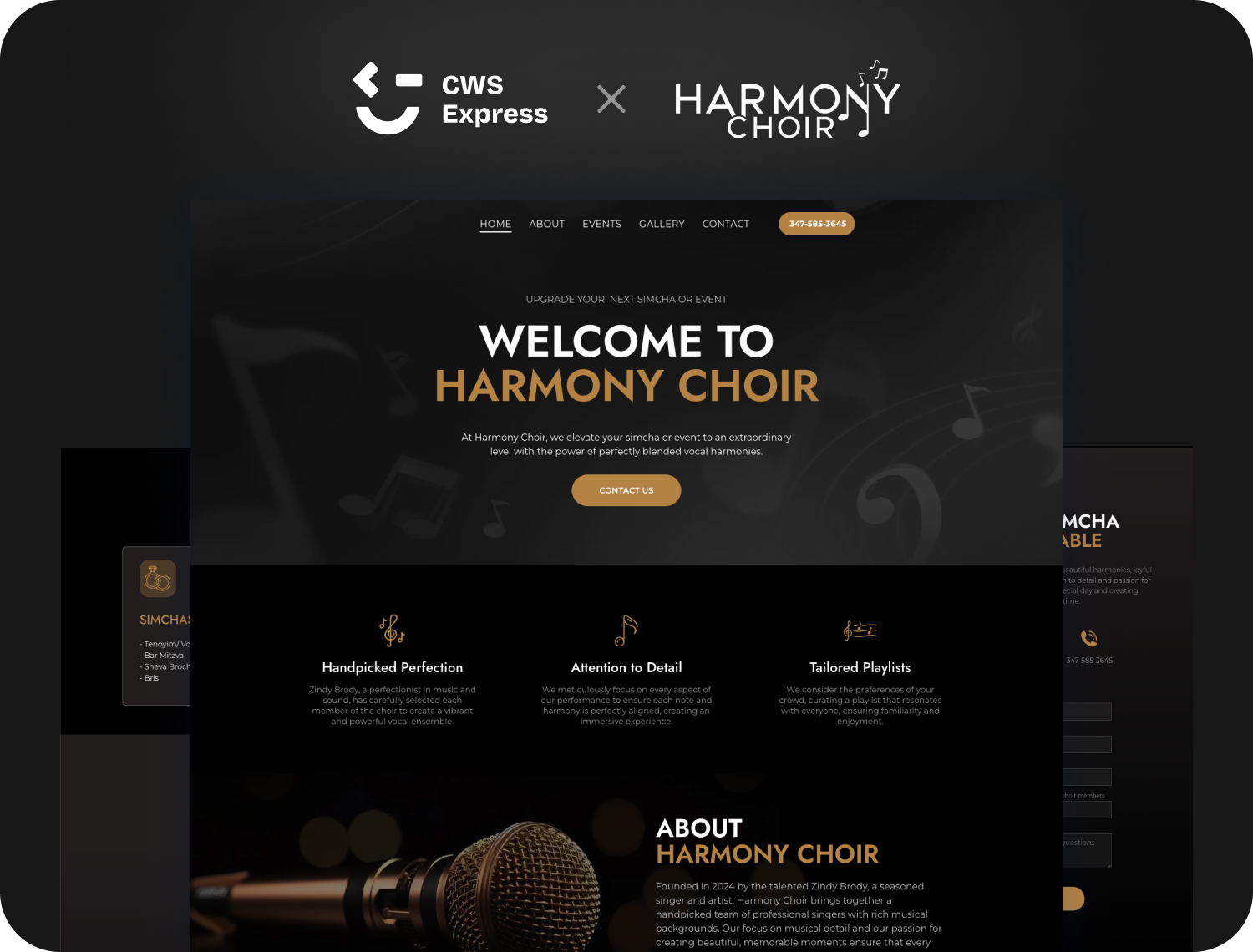 Harmony Choir  project mockup