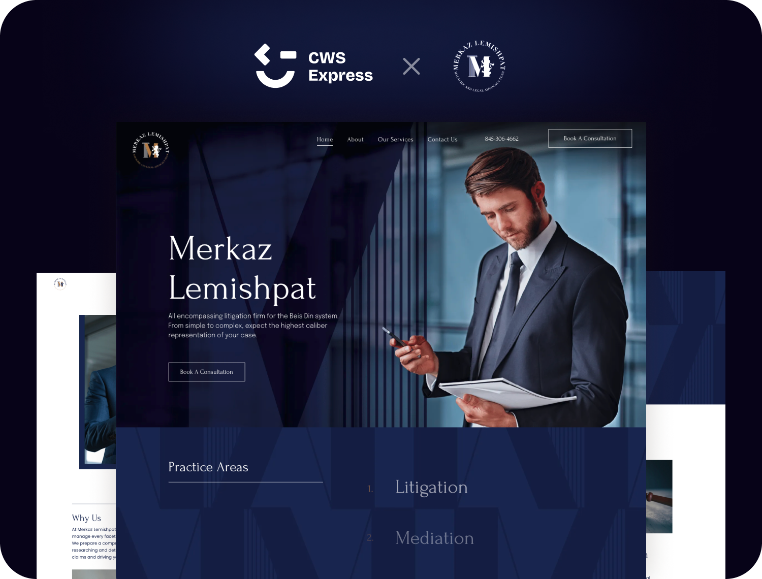 Merkaz Lemishpat  project mockup