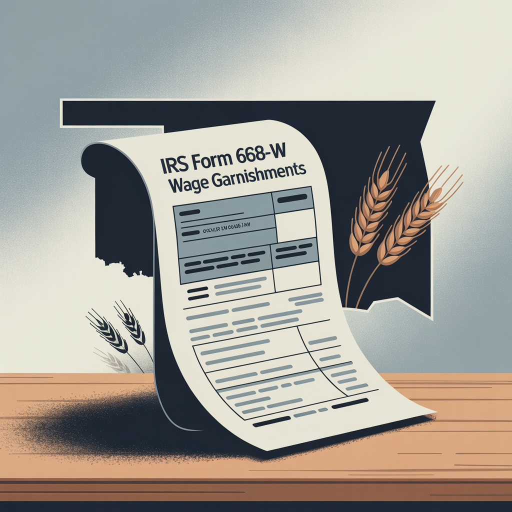 An illustration of a roll of irs form 668-w wage garnishments