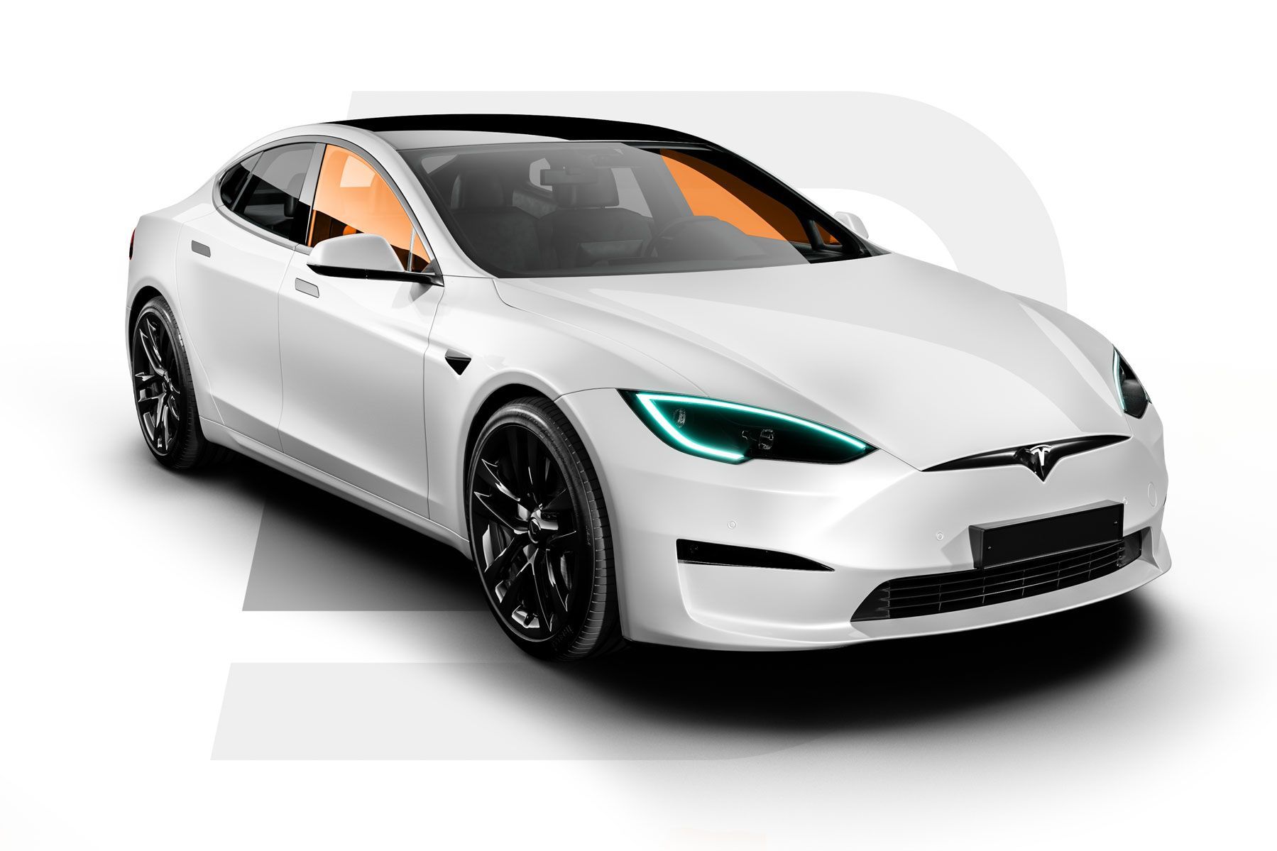 tesla front two windows