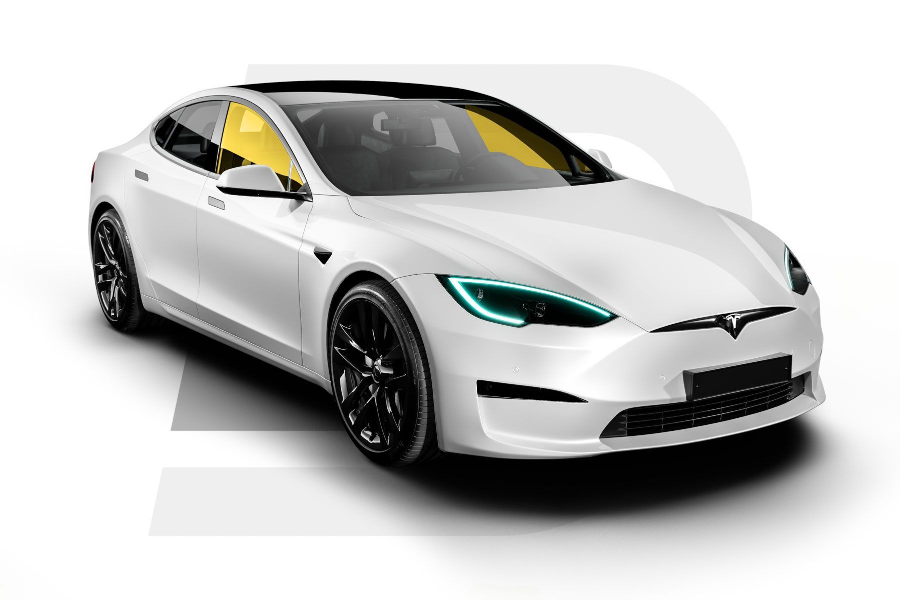 tesla front two windows