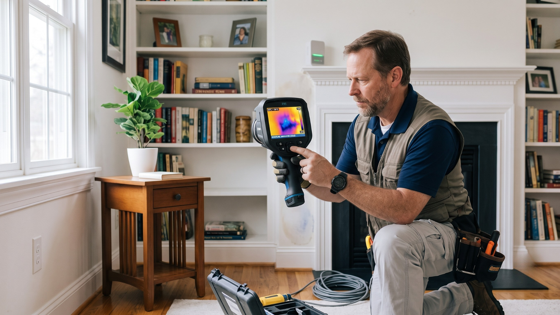 Infrared home inspection for hidden moisture detection