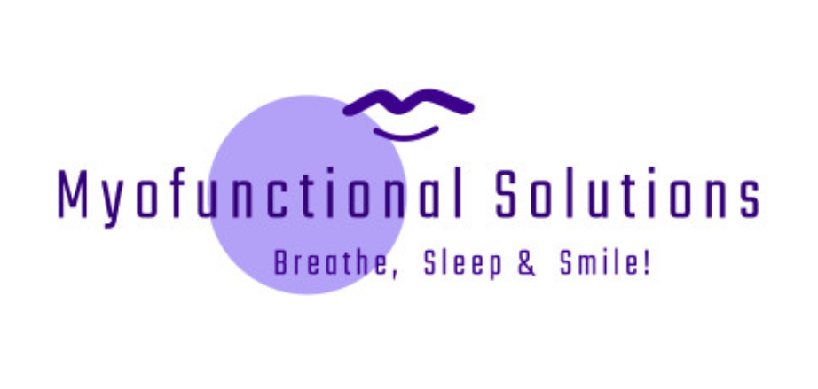 Logo with a teal profile and shapes,