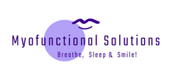 Logo with a teal profile and shapes,