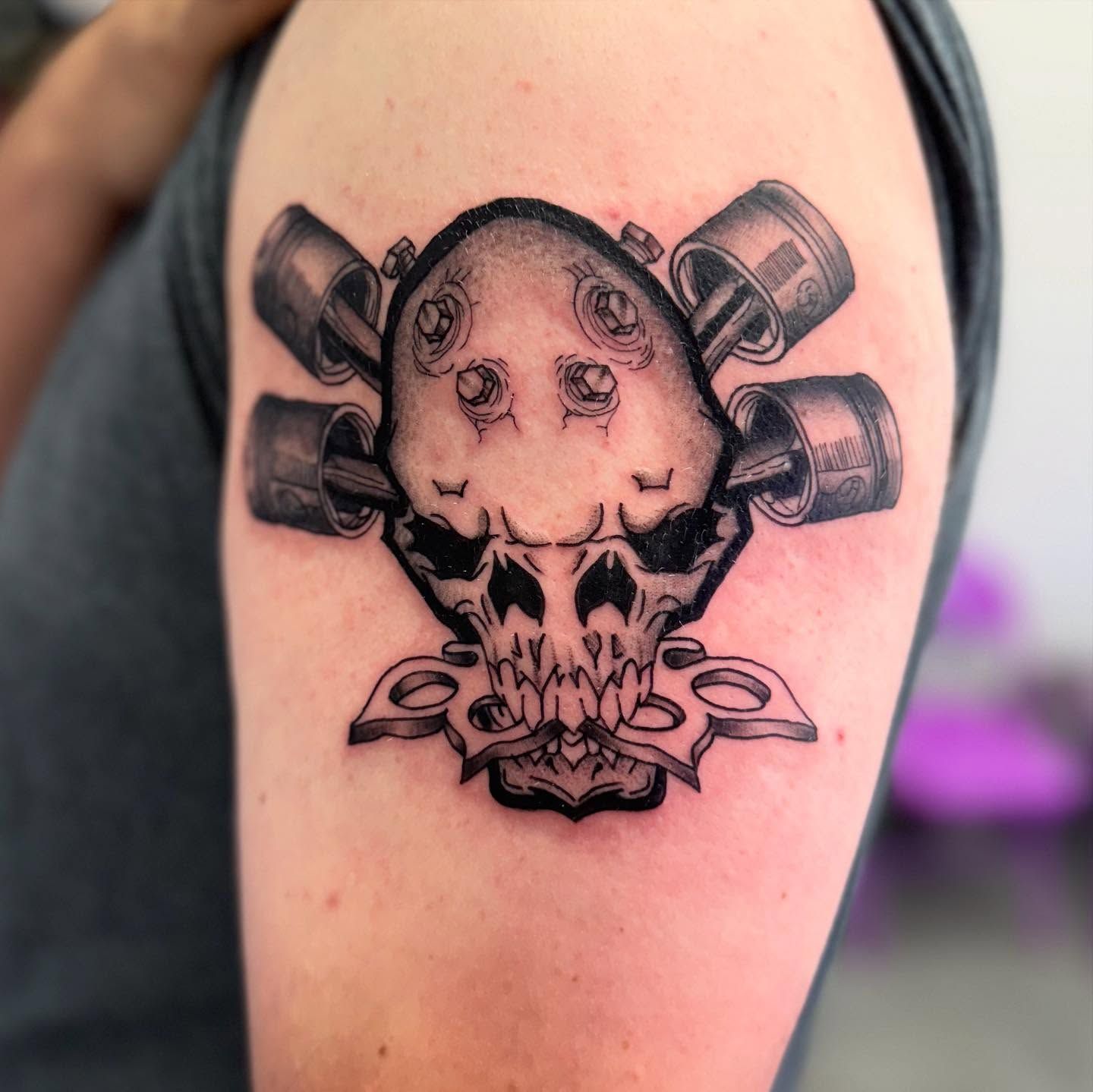 five finger death punch tattoo | tattoos by rachel | body art by rachel | portland, OR | Wilsonville, OR
