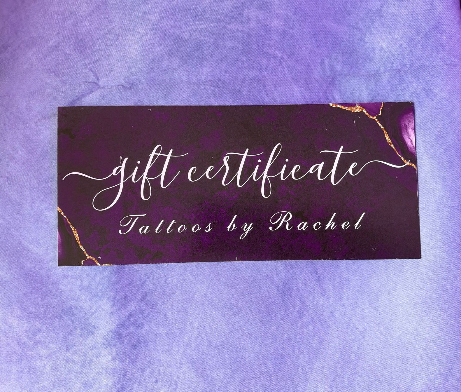 gift certificate | tattoos by rachel | body art by rachel | portland, OR | Wilsonville, OR