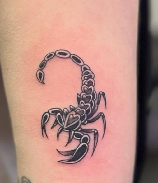 scorpion tattoo | black and gray tattoo | tattoos by rachel | body art by rachel | portland, OR | Wilsonville, OR