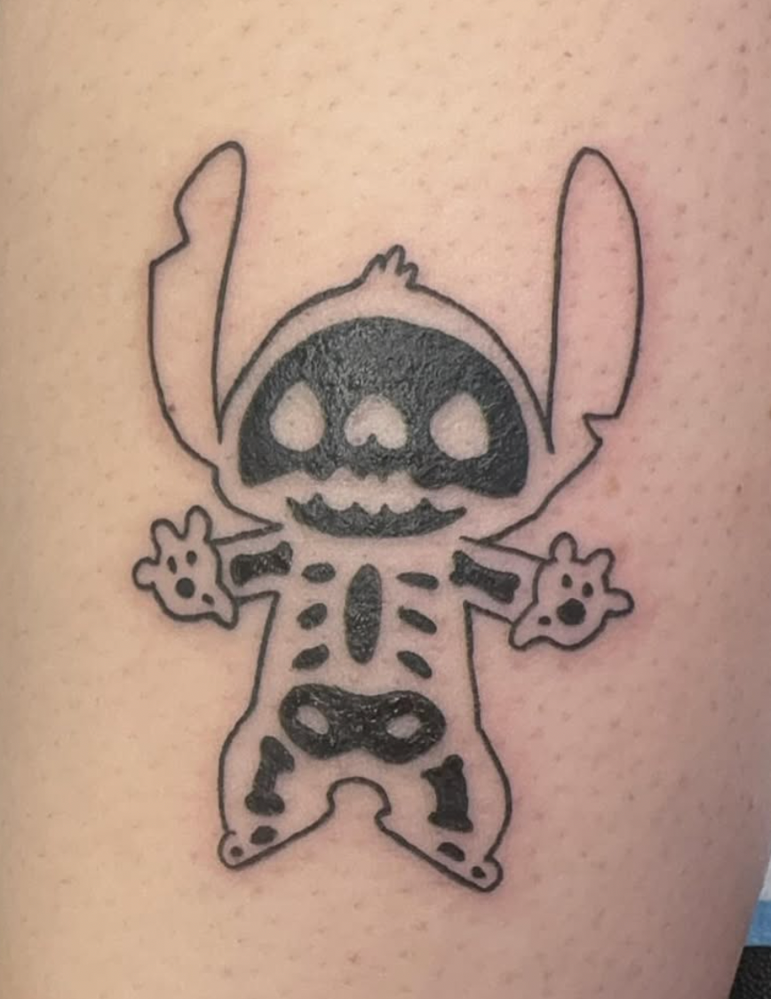 Stitch Tattoo | Stitch Skeleton Tattoo | tattoos by rachel | body art by rachel | portland, OR | 
