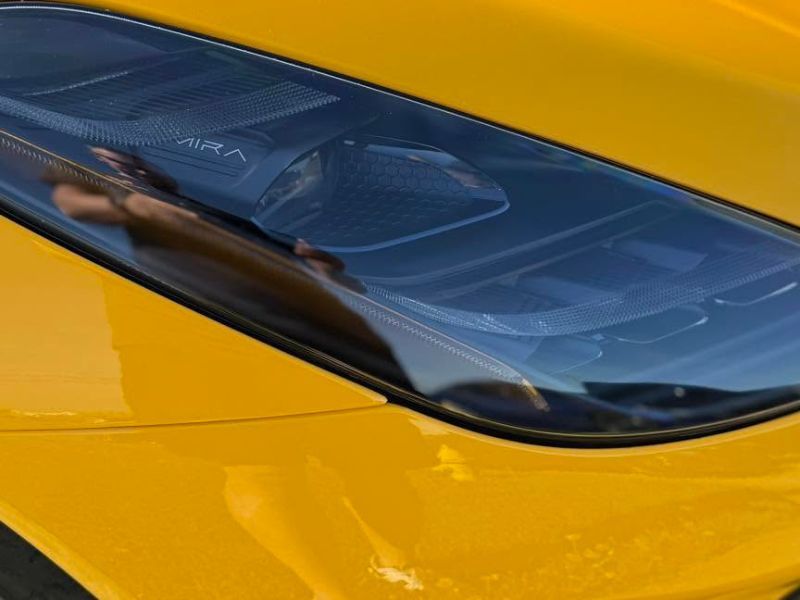 Close up of full front end covered with PPF on lotus emira