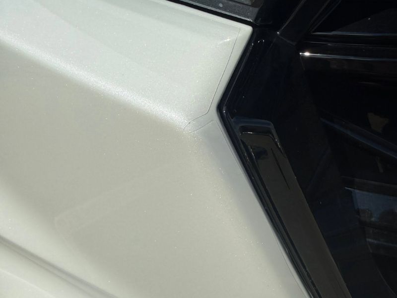 Close up of LLumar Platinum paint protection film on Honda CR-V bumper