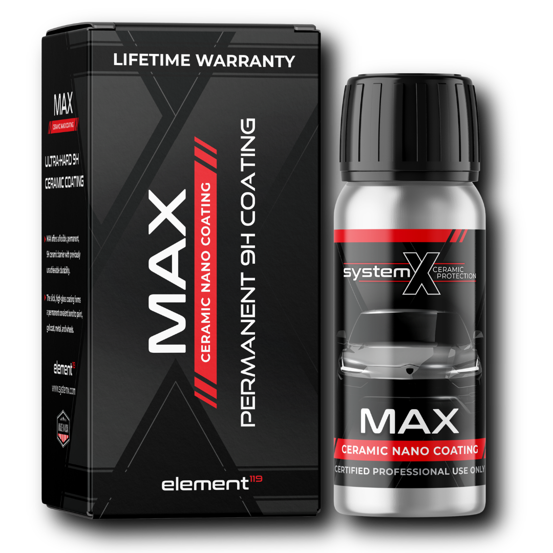 System X Max ceramic coating product package.