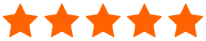 Five star review rating