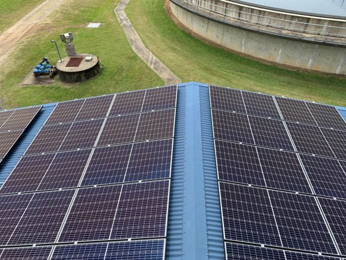 Solar Panels On Blue Roof — Mission Solar And Electrical In Mission Beach, QLD