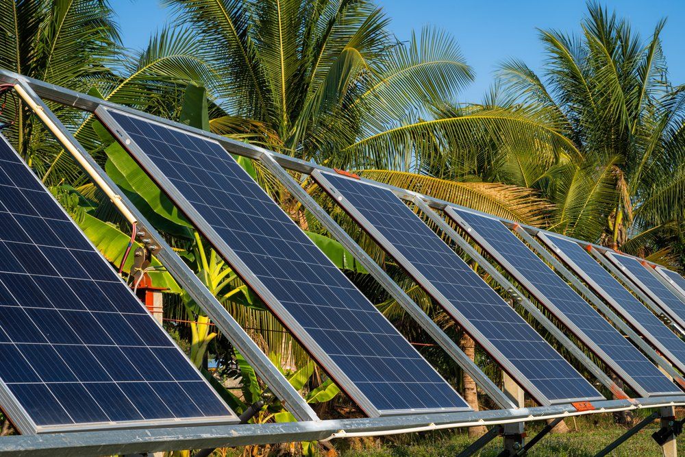 Solar Panels Installed On Ground — Mission Solar And Electrical In Mission Beach, QLD