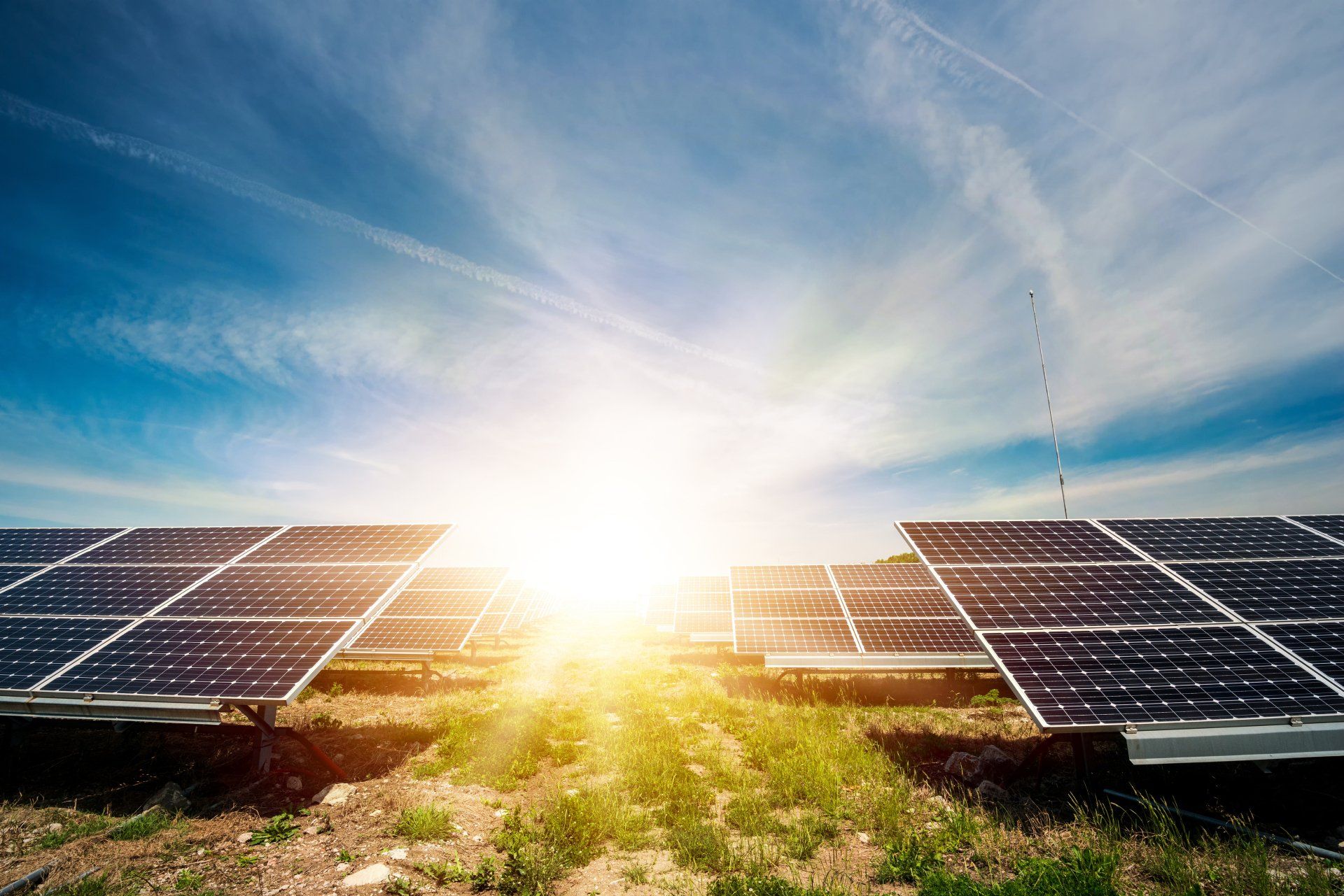 Sunny Day At Solar Panel Farm — Mission Solar And Electrical In Mission Beach, QLD