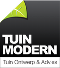Een logo voor een bedrijf genaamd tuin modern