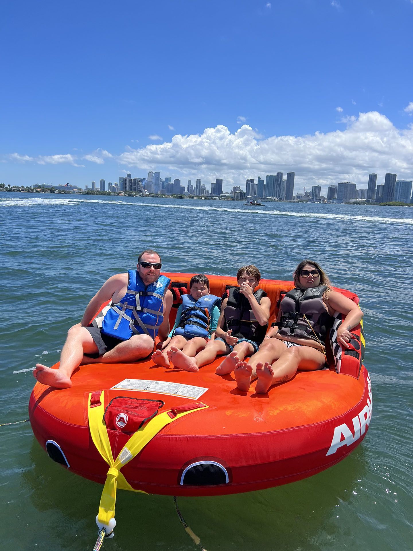 Miami tubing experience during an afternoon on the water