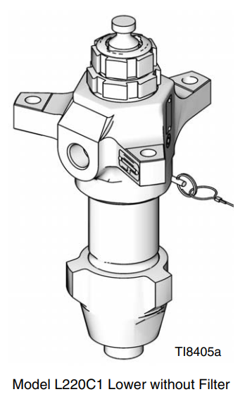 A drawing of a model l220c1 lower without filter A drawing of a model l220c1 lower without filter