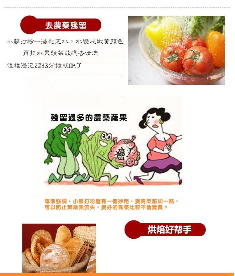 天然環保小蘇打粉清潔劑 (750g/食品級) 【NO.499】台灣製