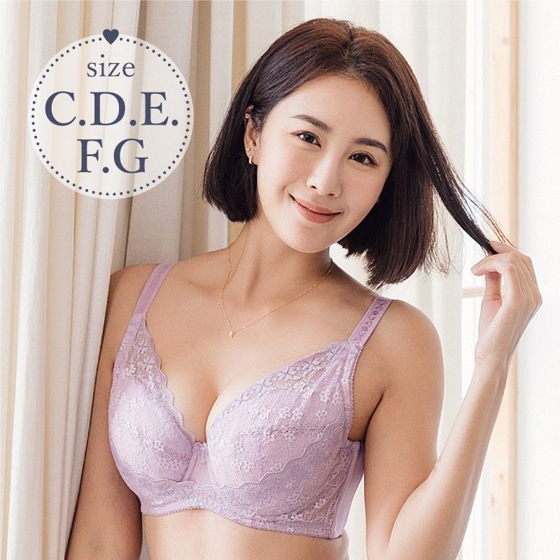 嫵媚大罩杯側托收副乳調整胸罩｜C-H超大罩杯 托高收攏 (寬美背/MIT) 【小百合美學】81357