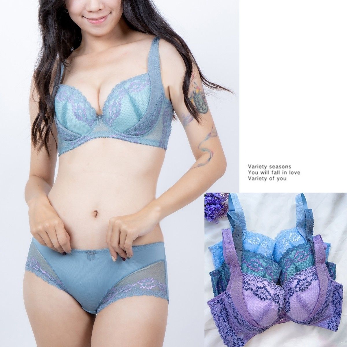 流星聚攏拉提集中內衣｜B-D罩杯 全蕾絲美型 (收副乳/附水餃墊/台灣製) 【小百合美學】82360