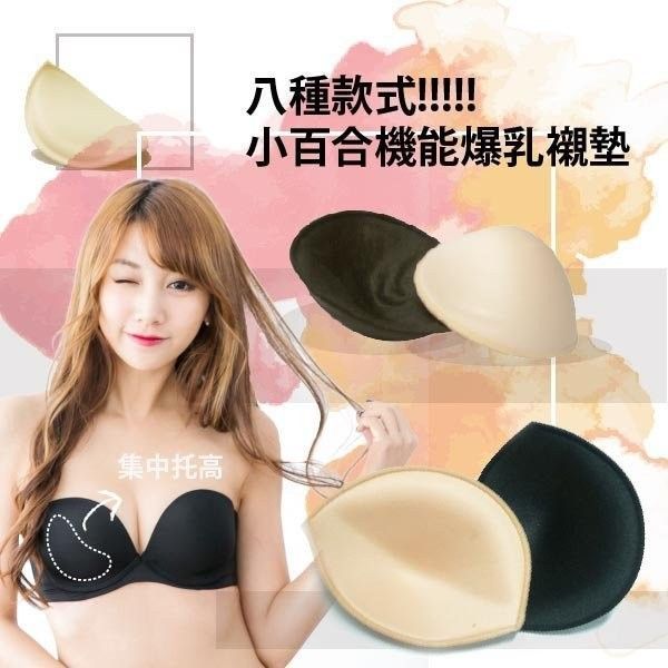 全罩四分之三下厚襯墊｜內衣泳衣集中托高配件 (台灣製) 【小百合】A00302