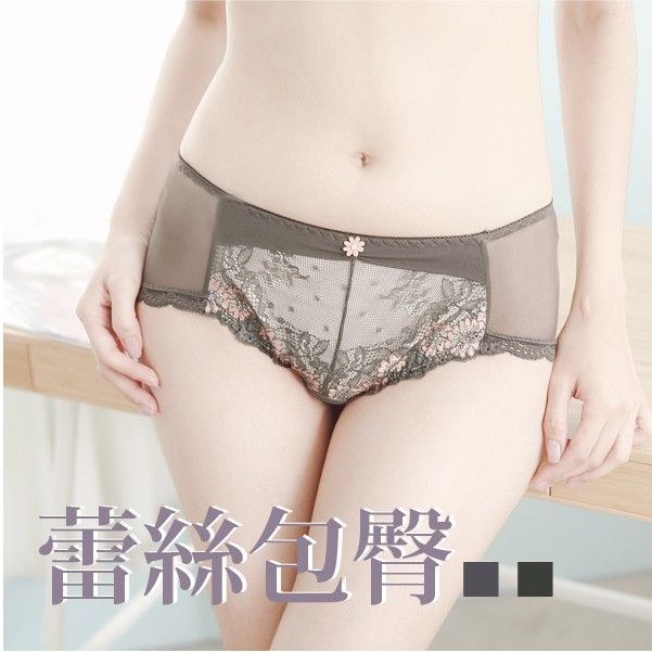 優雅女神薄紗蕾絲無痕內褲｜滾邊不刺膚輕質舒適 (台灣製) 【小百合美學】U29681