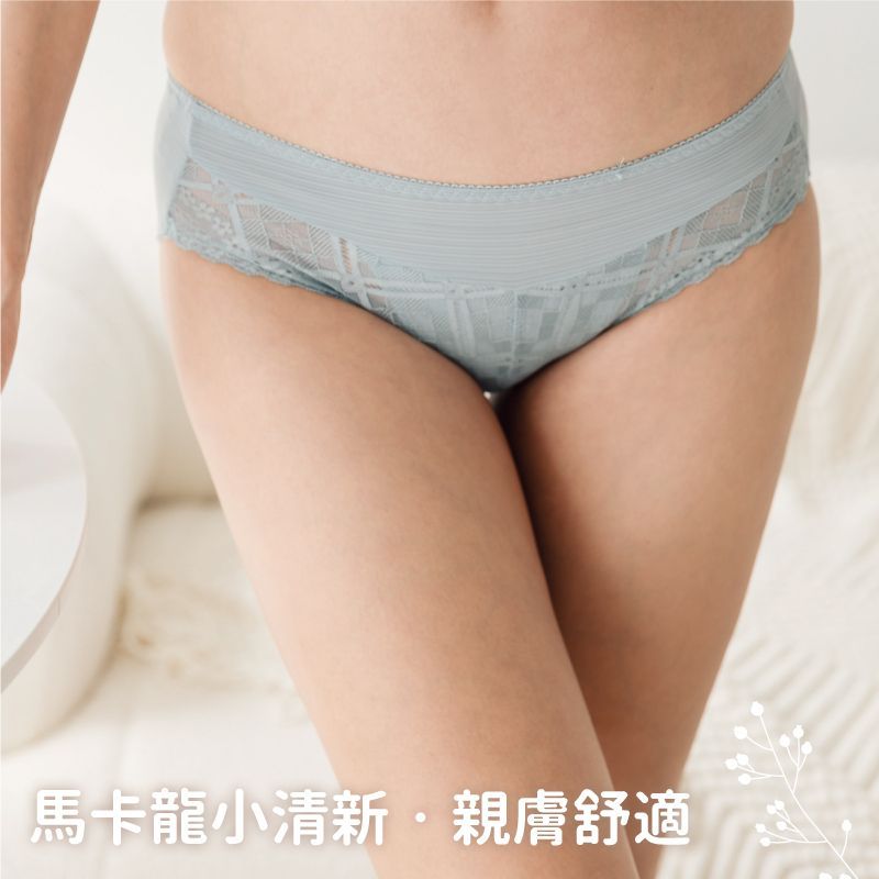 擺脫悶熱前透膚蕾絲後涼感低腰包臀內褲 (台灣製) 【小百合】U8618