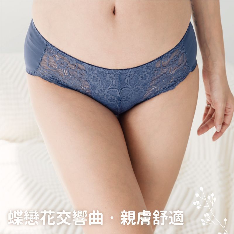 繁花戀戀輕柔透氣三角內褲｜網紗包臀低腰舒適 (台灣製) 【小百合】U88951