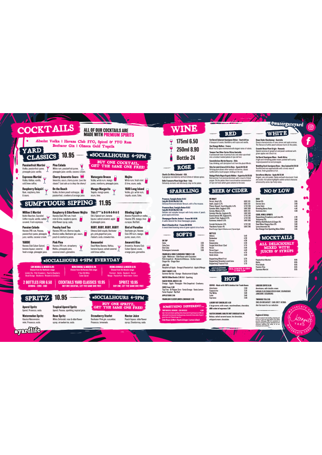 Watergate Yard, Sleaford Bar, Restaurant & Music Venue About Us