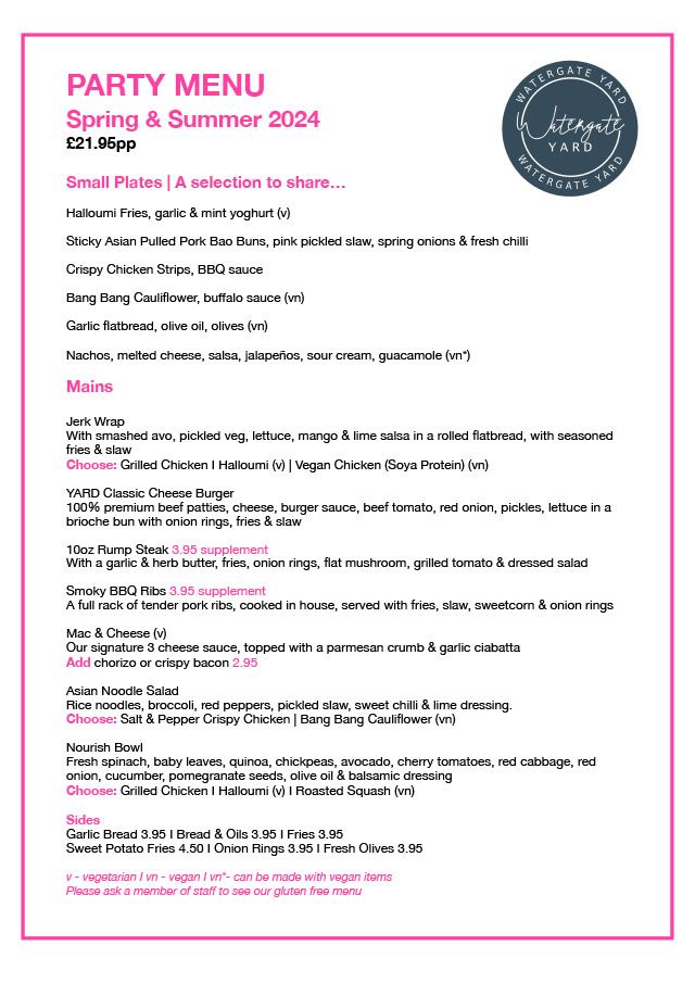 Watergate Yard, Sleaford Bar, Restaurant & Music Venue About Us