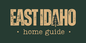 East Idaho home guide logo in tan text on a dark green background
