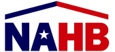 NAHB logo in blue and red with a roofline and star above the letters
