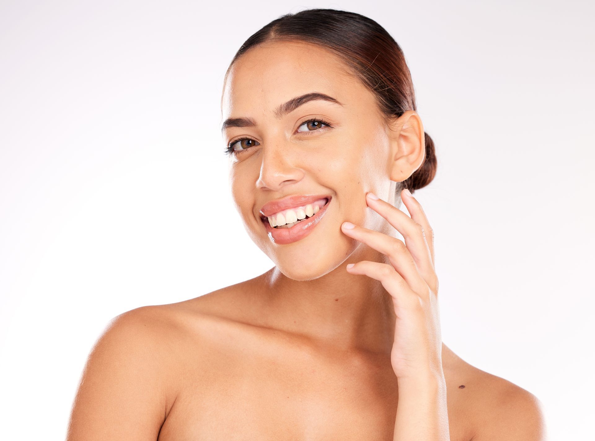 A woman is getting Chemical Peel treatment.