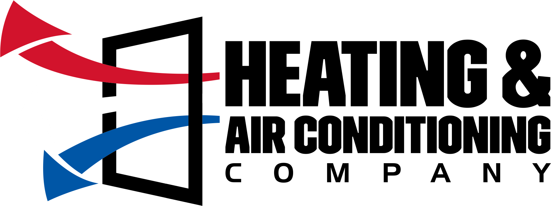 Logo with a red upward arrow, a blue downward arrow, and black text: