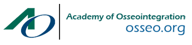 The logo for the academy of osteointegration osseo.org