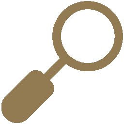 A magnifying glass with a handle on a white background.
